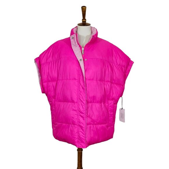 UGG Pink Reversible Sydnee Puffer Vest NWT - Picture 2 of 13
